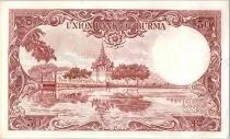 Birma 50 Kyats Gal Aung San - Mandalay Temple - 1958