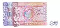 Birmania 35 Kyats Gal Aun San - Statue of dancer - 1986 - Serial HA