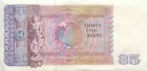 Birmania 35 Kyats Gal Aun San - Statue of dancer - 1986
