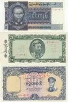 Birmania Set of 5 General Aun San - 1958 to 1973
