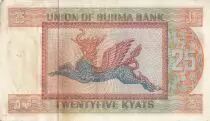 Birmanie 25 Kyats - Gal Aun San - Créature mythique - 1972 - P.59