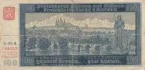 Bohemia and Moravia 100 Korun  - Charle\'s Castle and Bridge in Praha - 1940