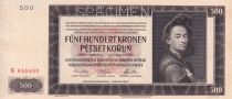 Bohemia and Moravia 500 Korun - Peter Brandl - Specimen - 1942 - Letter K - P.11s
