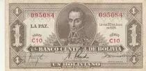 Bolivia 1 Boliviano - Simon Bolivar -  1928 - C10 Series