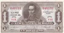 Bolivia 1 Boliviano, Simon Bolivar - 1952 - Serial Y15