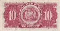Bolivia 10 Bolivianos - Simon Bolivar -  1928 - Serial A2