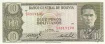 Bolivia 10 Pesos Bolivianos, G. Busch Becerra - Mountain of Potos&iacute; - 1962