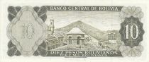 Bolivia 10 Pesos Bolivianos, G. Busch Becerra - Mountain of Potosí - 1962