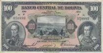 Bolivia 100 Bolivianos - S. Bolivar - J. de Sucre - 20-07-1928 - Serial F