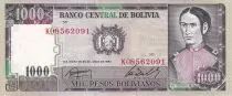 Bolivia 1000 Pesos Bolivianos - Juana De Padilla - House of liberty - 1982 - Serial K - P.167