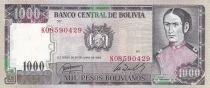 Bolivia 1000 Pesos Bolivianos - Juana De Padilla - House of liberty - 1982 - Serial K