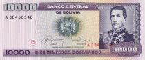Bolivia 10000 Bolivianos - Marshal Andres de Santa Cruz - 1984 - Serial A - P.169