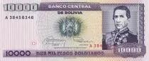 Bolivia 10000 Bolivianos - Marshal Andres de Santa Cruz - 1984 - Serial A - P.169