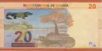 Bolivia 20 Bolivianos  Bolivian Heroes  - Alligator - ND (2018)