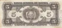 Bolivia 5 Bolivianos - Simon Bolivar - 1945 - Serial E