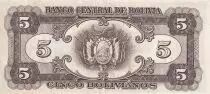 Bolivia 5 Bolivianos - Simon Bolivar - 1945 - Serial F - P.138a
