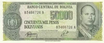 Bolivia 5 Centavos - G. Villarroel - Refinery - 1984 - Series A