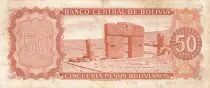 Bolivia 50 Pesos A. J. de Sucre - Ruins - 13-07-1962 - Serial G