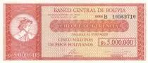 Bolivia 5000000 Pesos Mercury (check) - 1985