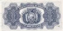 Bolivie 1 Boliviano, Simon Bolivar - 1952 - Série Y15