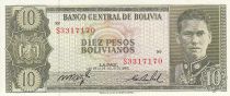 Bolivie 10 Pesos Bolivianos, G. Busch Becerra - Montagne de Potosí - 1962