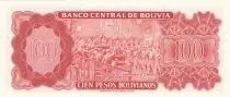 Bolivie 100 Pesos Bolivianos - Simón Bolívar - République de Bolivie - 13-07-1962 - Série U