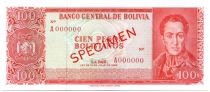 Bolivie 100 Pesos Bolivianos Bolivianos, Simon Bolivar - Déclaration Indépendance