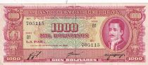 Bolivie 1000 Bolivianos - G. Villarroel - Raffinerie - 1945 - Série B1