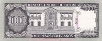 Bolivie 1000 Pesos Bolivianos - Juana De Padilla - Maison de la liberté - 1982 - Série K - P.167
