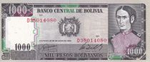 Bolivie 1000 Pesos Bolivianos - Juana De Padilla - Maison de la liberté - 1982 - SPL+ - P.167