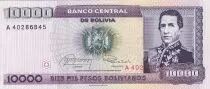 Bolivie 10000 Pesos, Maréchal A. De Santa Cruz - Parlement - 1984
