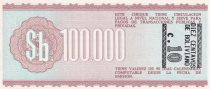 Bolivie 100000 Pesos Bolivianos -  Mercure - 1984 - Série A - P.188