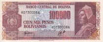Bolivie 100000 Pesos Bolivianos - Campesino - 1984 - SPL - P.171