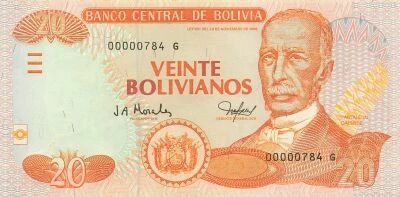 Bolivie 20 Bolivianos - Pantaleon Dalence - ND (2005-2006) - P.229