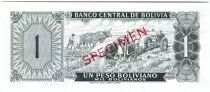 Bolivien 1 Peso Boliviano Boliviano, Campesino - Agricultural scene