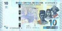 Bolivien 10 Bolivianos  Bolivian Heroes  - Giant humming-bird - ND (2018)