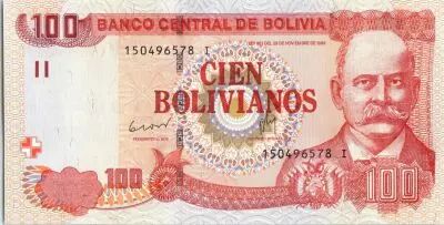 Bolivien 100 Pesos Bolivianos, Gabriel Rene Moreno - ND (2015)