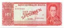 Bolivien 100 Pesos Bolivianos Bolivianos, Simon Bolivar - Independance day