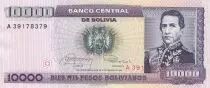 Bolivien 10000 Pesos Bolivianos - Marshal A. De Santa Cruz - Parliament - 10-02-1984 - Serial A