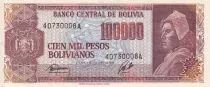 Bolivien 100000 Pesos Bolivianos - Campesino - 1984 - AU - P.171