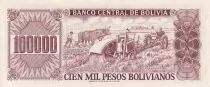Bolivien 100000 Pesos Bolivianos - Campesino - 1984 - AU - P.171