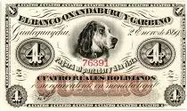 Bolivien 4 reales Bolivianos, Dog - 1869