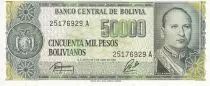 Bolivien 50000 Pesos Bolivianos - Villarroel - Oil factory - 1984 - UNC - P.170