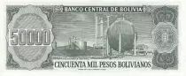 Bolivien 50000 Pesos Bolivianos - Villarroel - Oil factory - 1984 - UNC - P.170