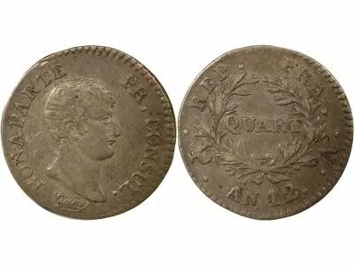 Bonaparte - 1/4 Silver Franc - Year 12 A Paris