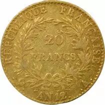 Bonaparte 1st Consul - 20 Gold Francs - Year 12 A Paris