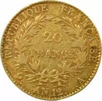 Bonaparte 1st Consul - 20 Gold Francs - Year 12 A Paris