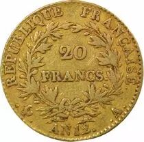 Bonaparte 1st Consul - 20 Gold Francs - Year 12 A Paris
