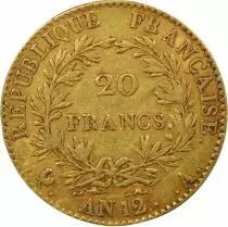 Bonaparte 1st Consul - 20 Gold Francs - Year 12 A Paris