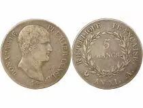 Bonaparte Ist Consul - 5 Silver Francs - Year XI A Paris